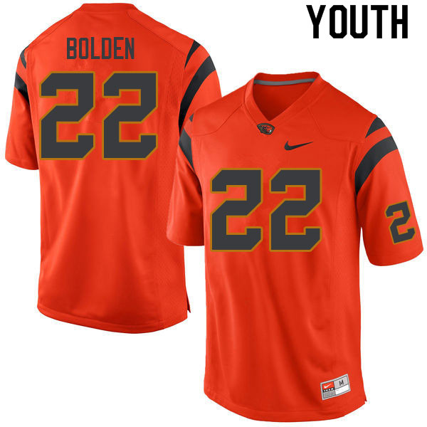 Youth #22 Silas Bolden Oregon State Beavers College Football Jerseys Sale-Orange
